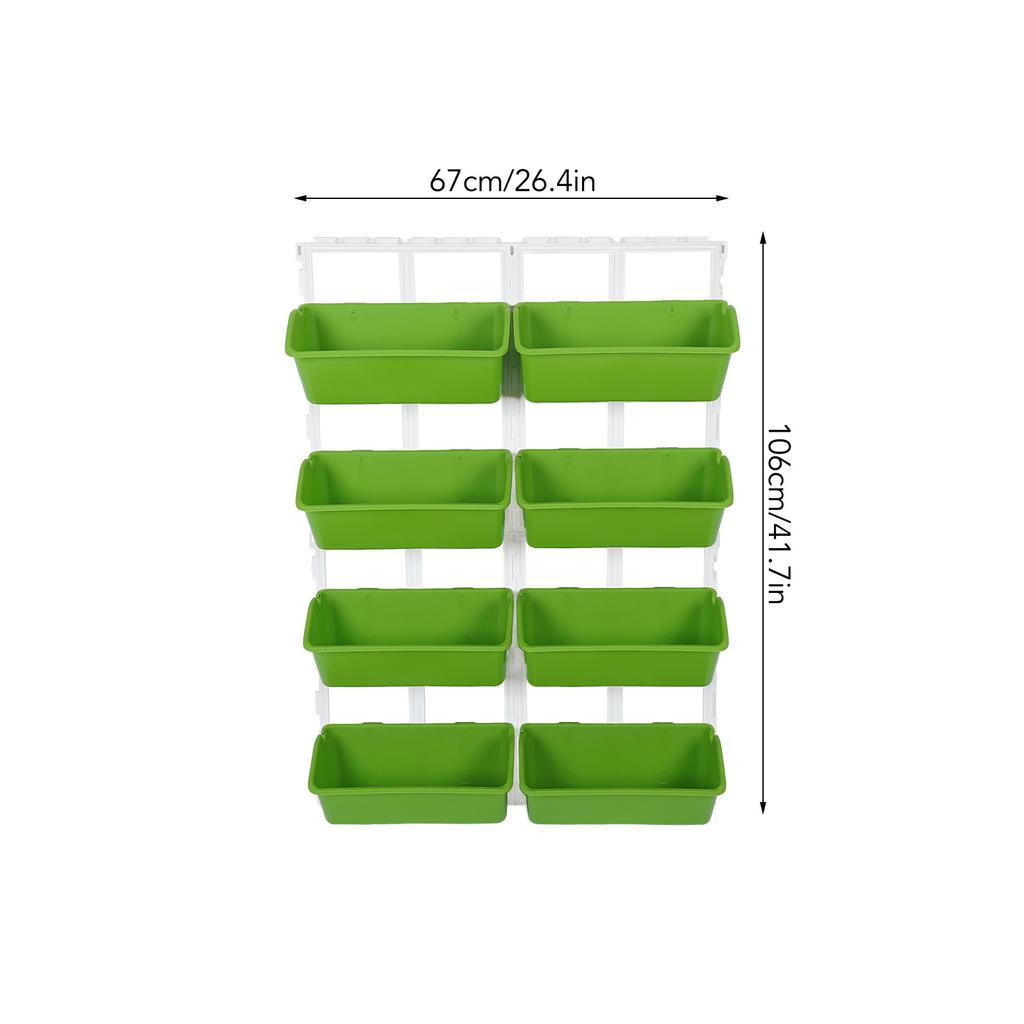 Vertical Garden Bed Vertical Wall Planter PP ABS Wall Mounted Hanging Raised Flower Beds for Balcony Patio Fence Porch Gardening