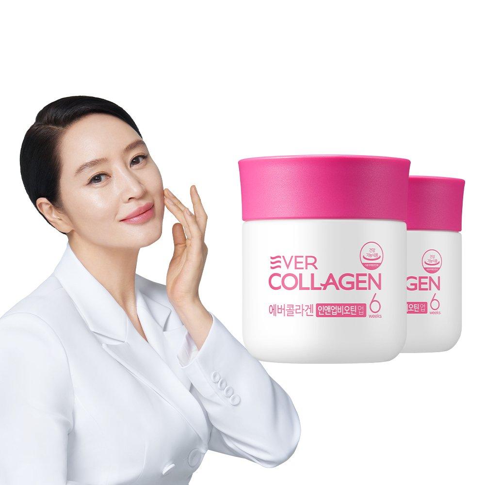 

[2 bottles] EVER COLLAGEN In & Up Biotin Up 12 weeks low molecular collagen peptide + biotin + vitamin + selenium