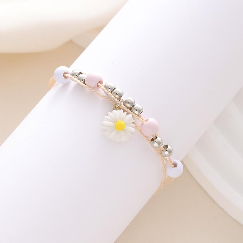 Fresh Daisy Bracelet For Women Cute Simple Flower Hand Rope Versatile Student Gift Jewelry Accessory