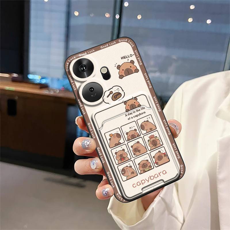 Card Slot Card Bag Phone Case For Itel P55+/P55 Plus Dirt-resistant Graffiti Silicone Cover Anti-dust TPU Protective