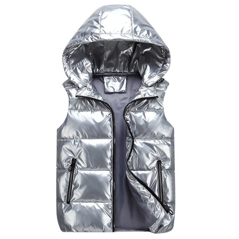 

Утолщенный женский жилет, пальто для студентов, зеленая однотонная верхняя одежда с жилетом больших размеров с капюшоном 4XL