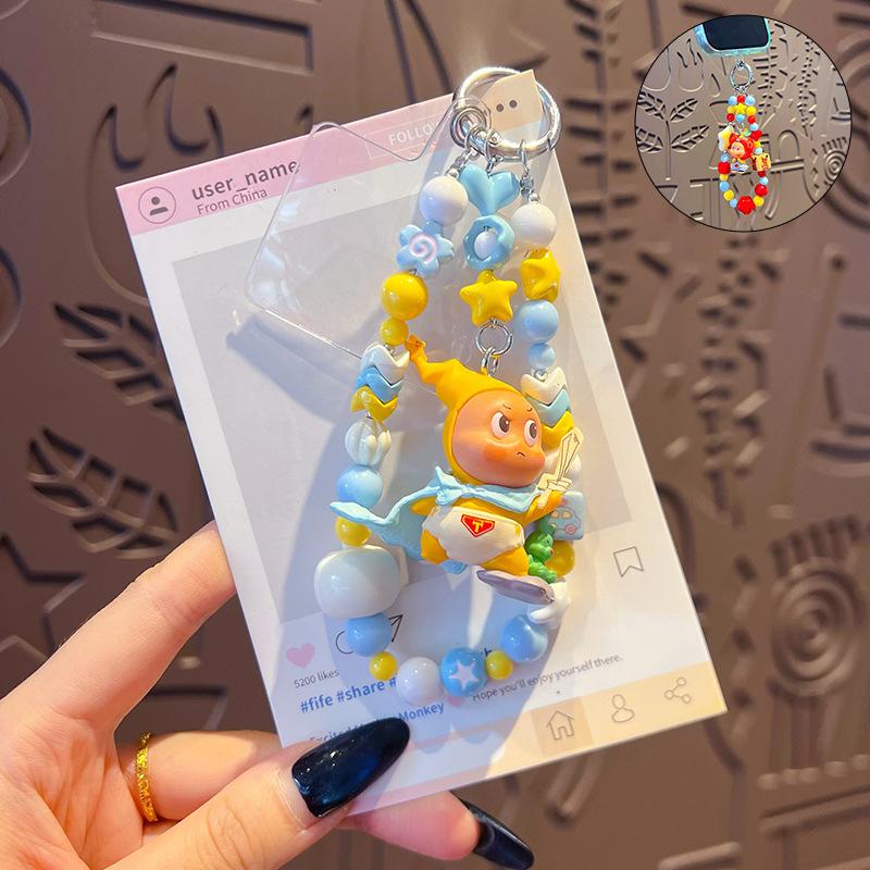 Handmade DIY Stars, Cute Dolls, Beaded Mobile Phone Chain Pendant, Car Keychain, Doll Pendant Accessories.