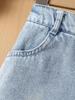 Girls' Denim Skirt (Single Piece) — Casual, Simple, and Cute A-Line Style; Trendy, Fashionable, and Versatile
