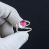 Pink Kunzite Adjustable 925 Sterling Silver Ring - Fits US Sizes 6 To 10 - Handmade Boho Jewelry for Women & Men, Valentine Gifts