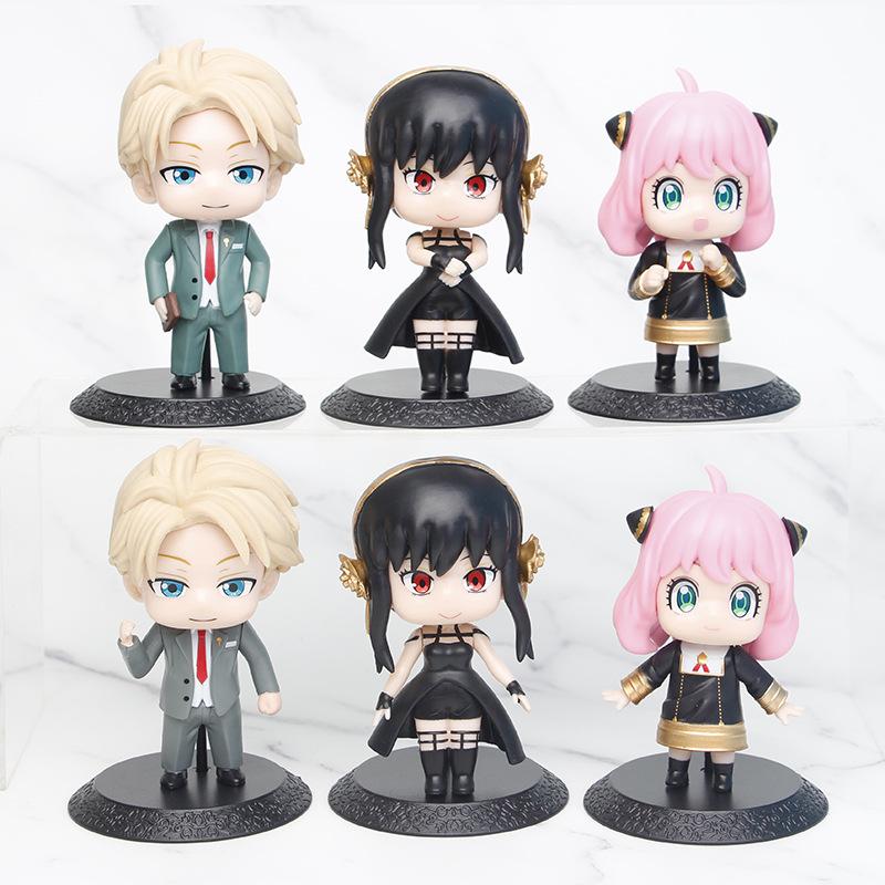 6PCS/SET Anime Spy X Family Anya's Chimera Forger Anya PVC Figure Model Toys Decorative Gift