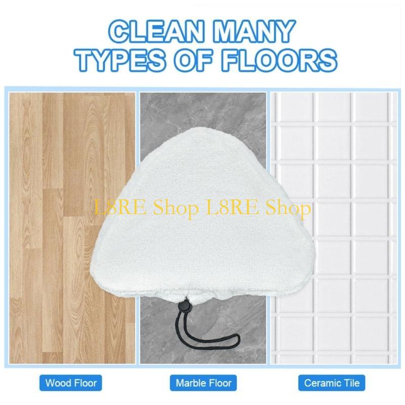 L8RE 3/6/8Pcs Microfiber Steam Mops Replacement Triangles Mops Pads Fit for H20 S302