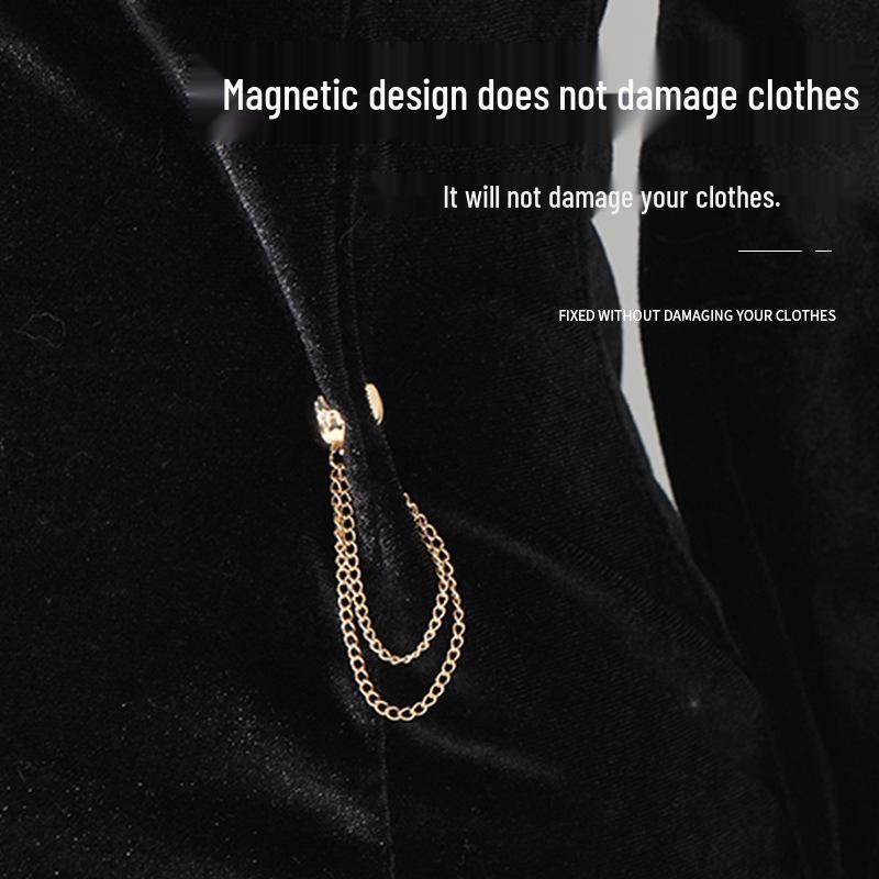 Adjustable Hem Cuff Clips – Pants Shortening & Fixing Chain with Magnetic Buckle for Wide-Leg Pants