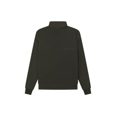 Fear of God Essentials Essentials SS23 Thick Warm Turtleneck Sweater With Front Logo Embroidery Men Sweater Off-Black FOG-SS23-074