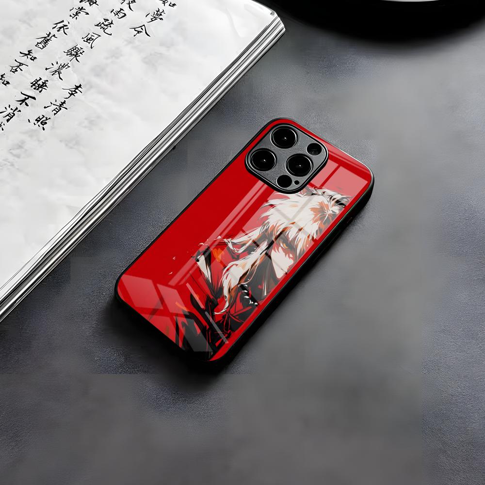 Anime I-Inuyasha Phone Case For IPhone 17 Air 16 E Pro Max 15 14 13 Mini 12 Pro 11 Max Plus Black Glass Cover