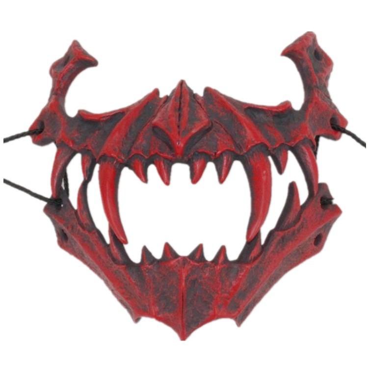 Stylish Black And White Tiger And Yaksha Masks For Role Playing And Holiday Celebrations