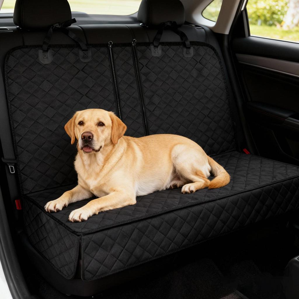 Dog Car Seat Cover Waterproof Adjustable Strap Mat Back Seat Pet Cover for Dogs for RV Sedan Truck Vehicle Automotive Interior