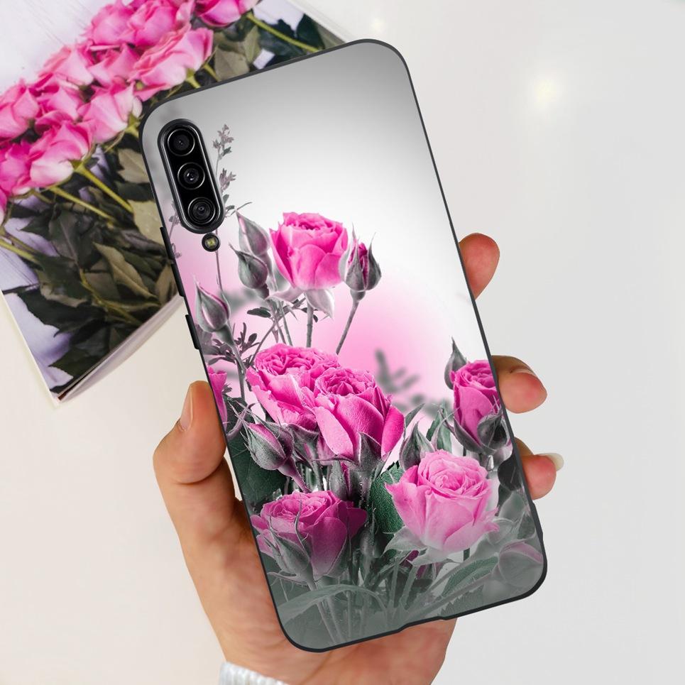 For Samsung Galaxy A90 5G Phone Case Samsung A90 SM-A908B 5G Flower Butterfly Woman Fashion Soft TPU Bumper Transparent Silicone