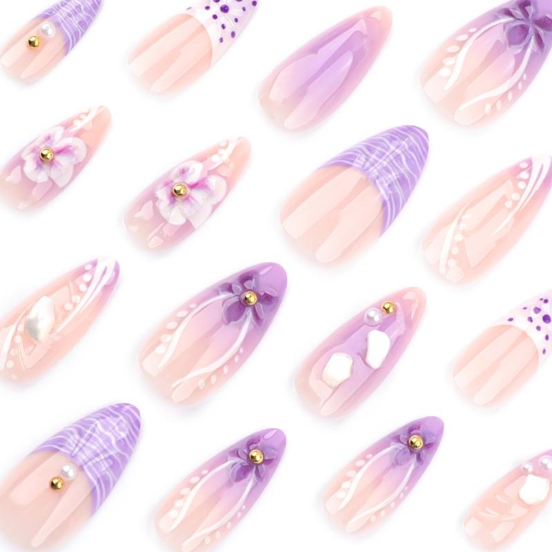 Aufdrücknagel, Falschnagel Klebt auf Nagel Falscher Nagel Acrylnagel Künstlicher Falschnagel für DIY Nagelkunstdesigns