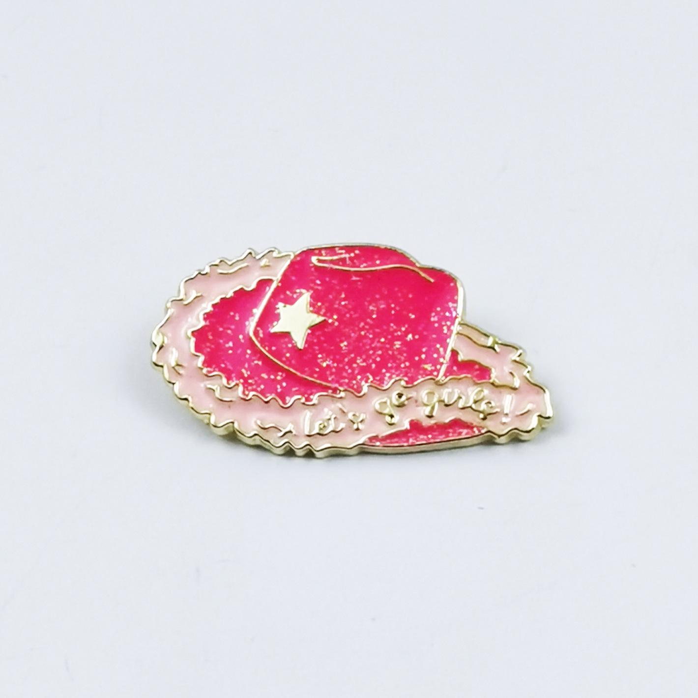 Pink Heart Brooch Drip Oil Alloy Pin Badge - Versatile Hat & Boot Decoration