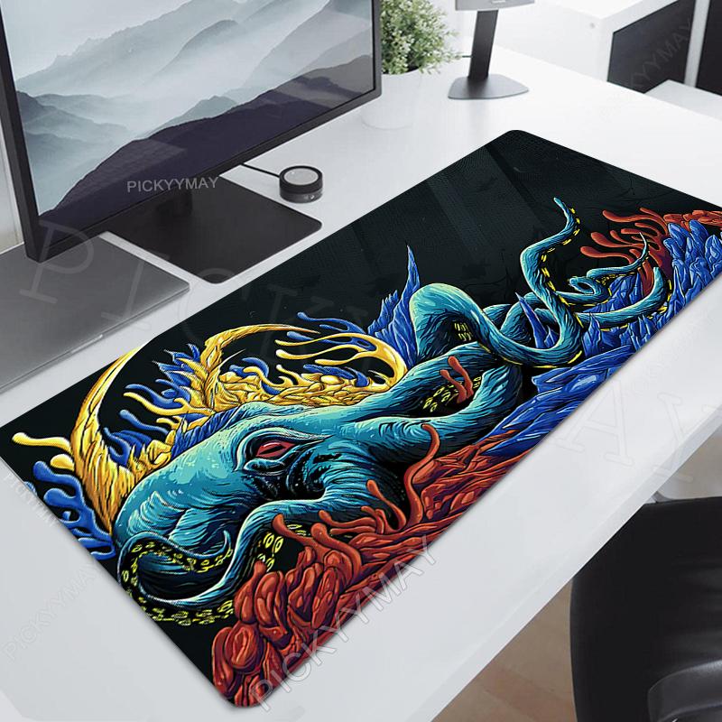 Octopus Locking Edge Mouse Mats Large Natural Rubber Mouse Pad Gaming Mousepads Gamer Mousepad Desk Pads Keyboard Mat x