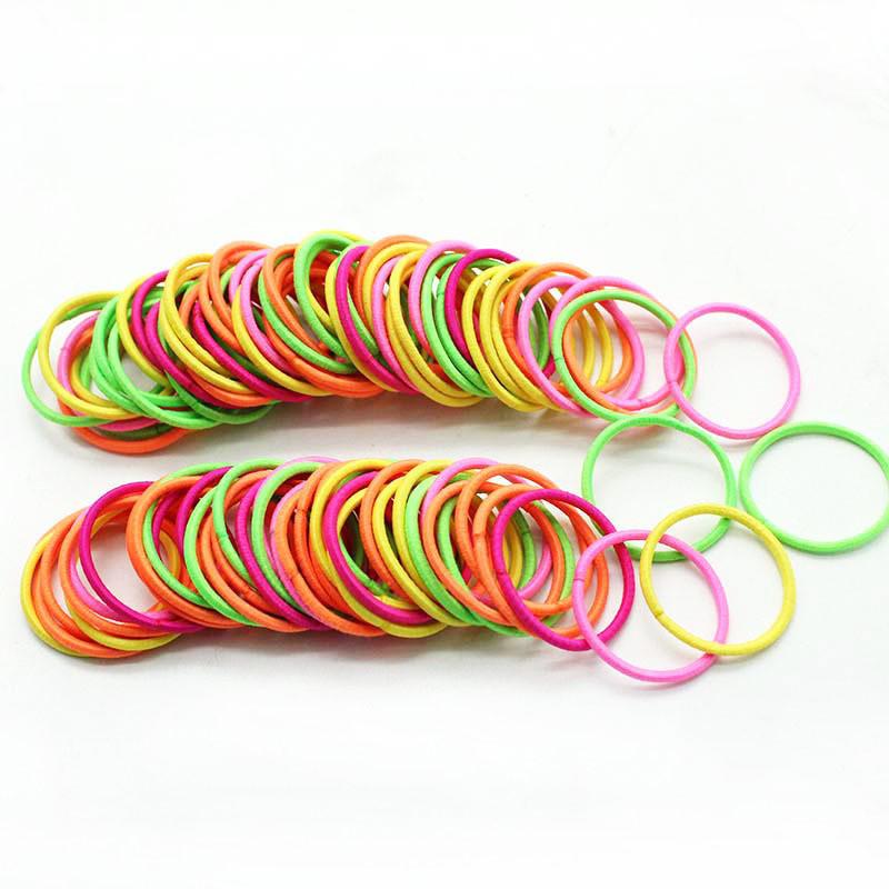100 Korean-Style Children's Hair Ties - Gentle Baby Hair Accessories for Little Girls