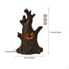 Tree Stump Night Light Halloween Mini Figurine Cute Sculpture Bookshelf Decorative Indoor