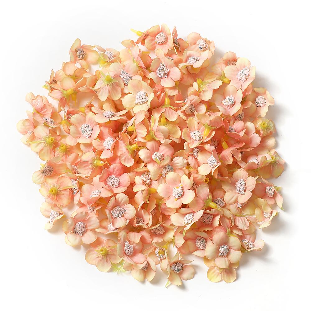 50/100Pcs 2cm Daisy Artificial Flowers Head Small Silk Multicolor Fake Flower Crown For Wreath DIY Craft Home Wedding Decoration