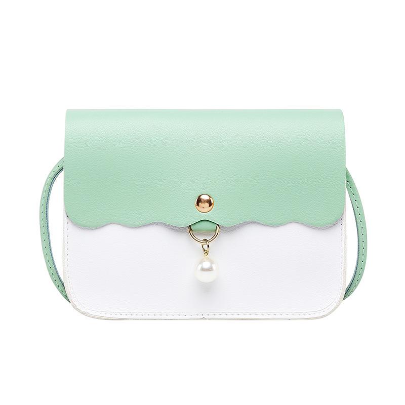 Women's 2019 Pearl Color Block Crossbody Bag - Fashionable, Versatile Phone Bag Gift