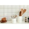 Daily Like Milky Drainable Cutlery Case S + L Set, White, 1 Set, Korean Popular Tableware