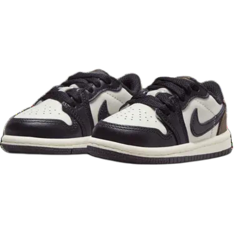 Air Jordan 1 Retro Low OG TD Mocha Scarpe da Ginnastica per Bambini Bianco Nero Dark-Mocha FQ5435-102