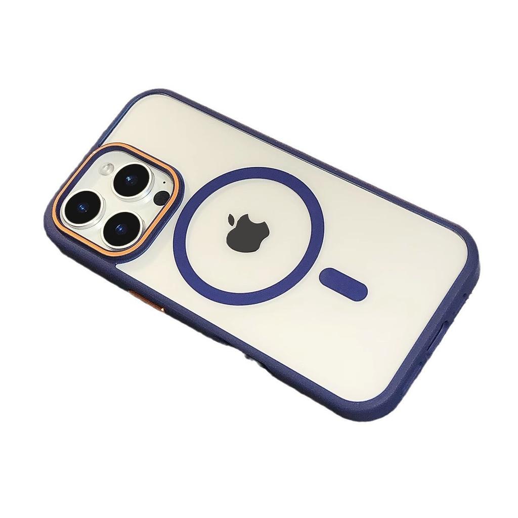 Contrast Color Suitable for Apple 16promax Mobile Phone Case Magsafe Magnetic Charging IPhone15 14 Transparent Ip13