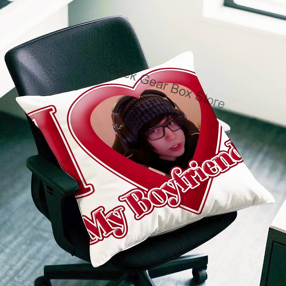 Q-Quackity My Beloved Pillow Case Cute Cartoon Anime Peripheralsbedroom Sofa Decorative Cushion Cover Soft Cushion Cover