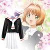 Anime Cardcaptor Sakura Card Captor Kinomoto Sakura Li Syaoran Cosplay Costume School Uniform Man Woman Campus Sailor Suit