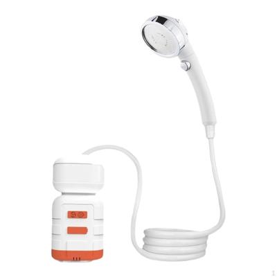 Camping Shower System with Rechargeable Pump and Emergency Light for Outdoor Use