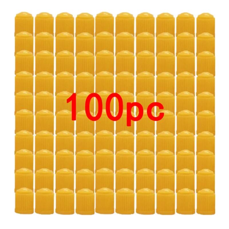 Car Tire Valve Caps 100 Pcs Motorcycle Bicycle Tyre Valve Caps Plastic Tire Stem Dust Cover Tire Stem Valve Caps Car Accessories