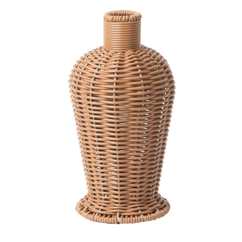 

Faux Rattan Woven Florals Vases for Dried Flower Holder Imitation Wicker Vases Container Farmhouses Centerpieces Decors