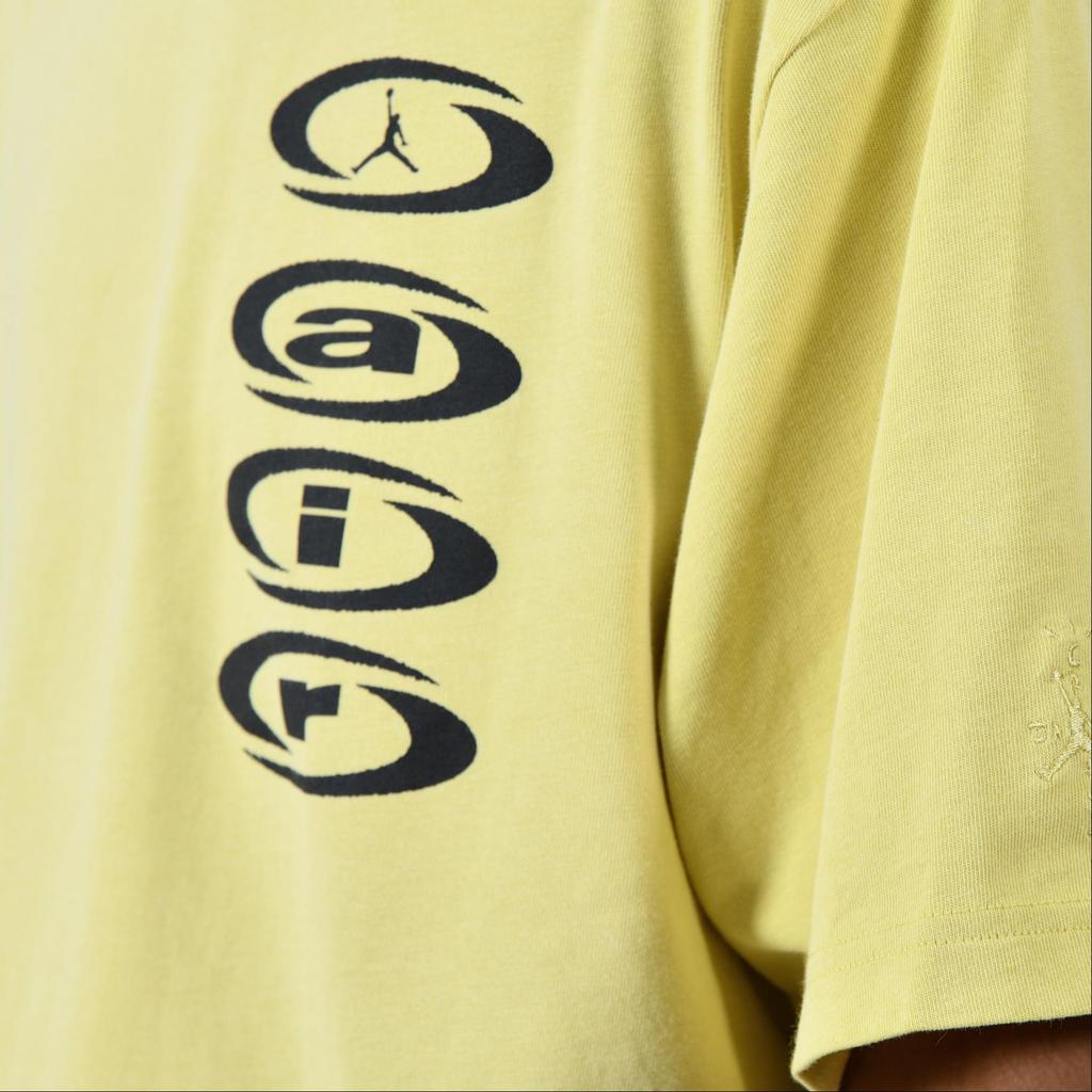 Jordan X Travis Scott Air T-Shirt Celery Men Streetwear DZ5514-308
