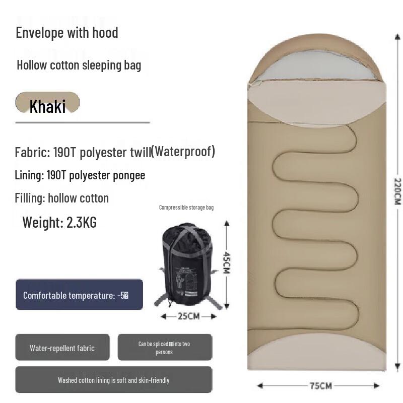 

Washed Cotton Envelope Sleeping Bag