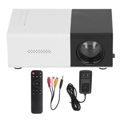 Mini Projector Built In Speakers Diffuse Reflection Imaging Black 1080P Portable Movie Projector