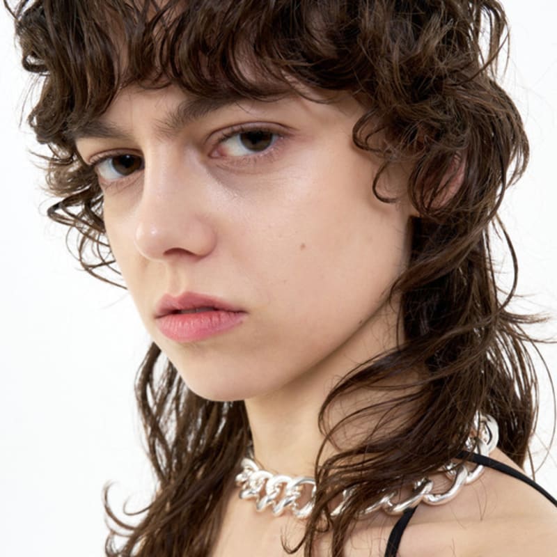 Bquiet MATTE CHAIN NECKLACE_SILVER