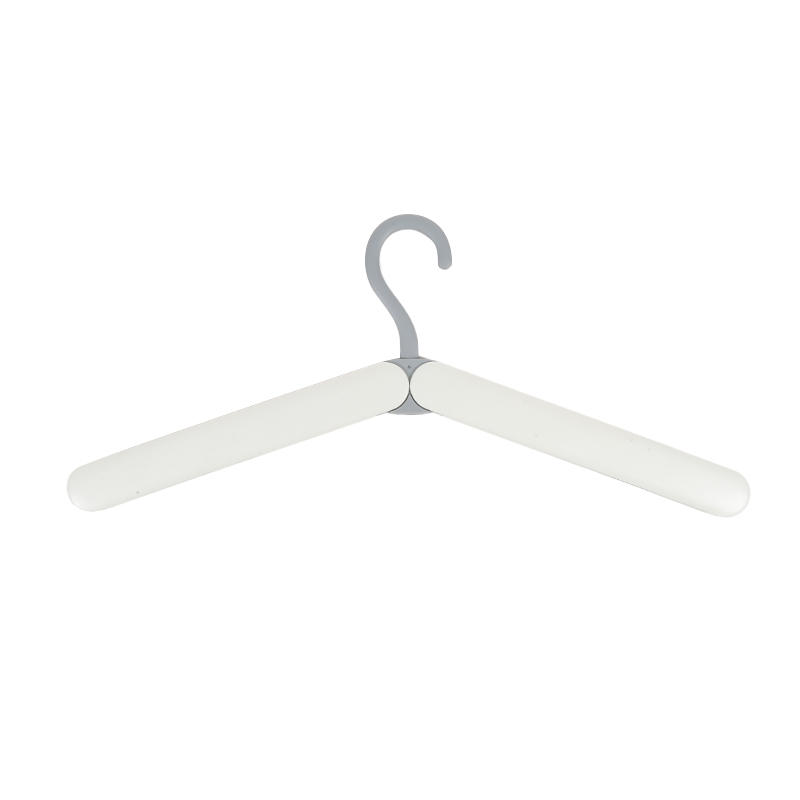 Collapsible Travel Hangers Lightweight Foldable Space-Saver Closet Clothes Hangers with Hidden Clips for Jackets Pants