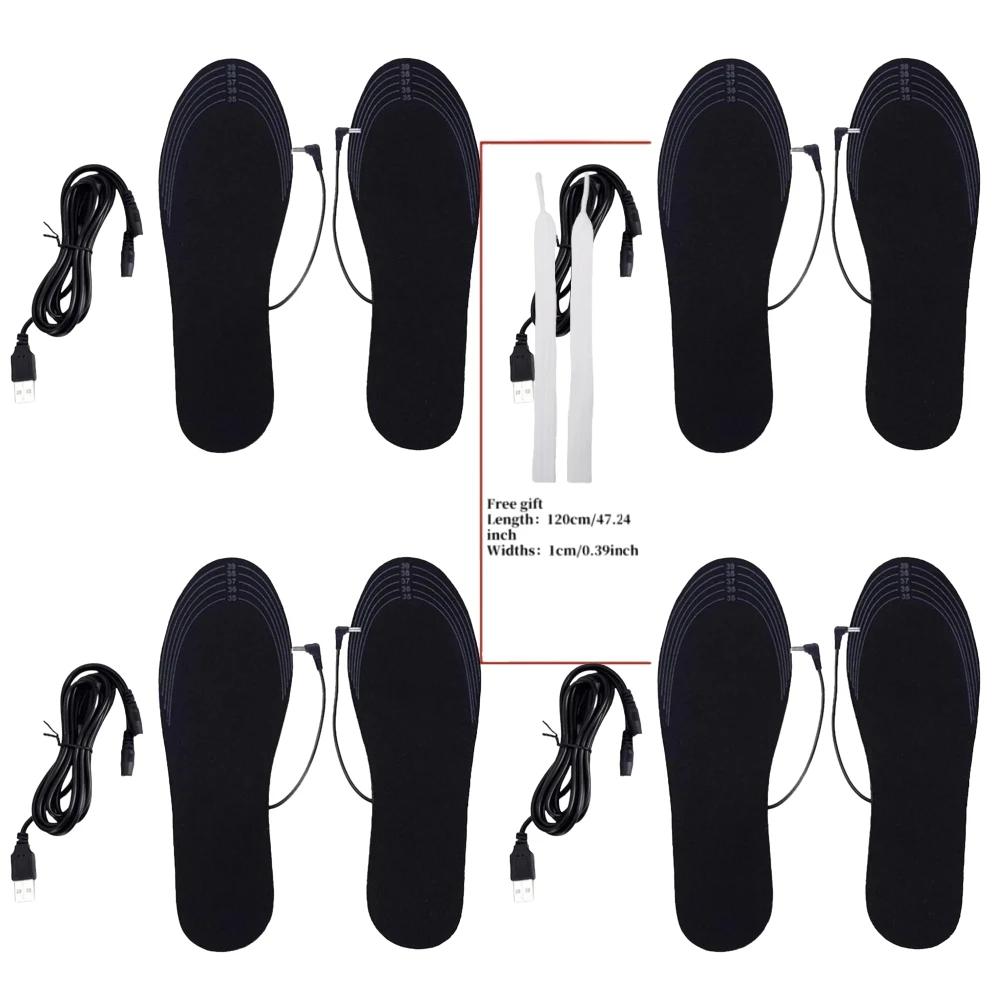 USB Heated Shoe Insoles Feet Warm Sock Pad Mat Electrically Heating Insoles Washable Warm Thermal Insoles Unisex WJ014 Insoles