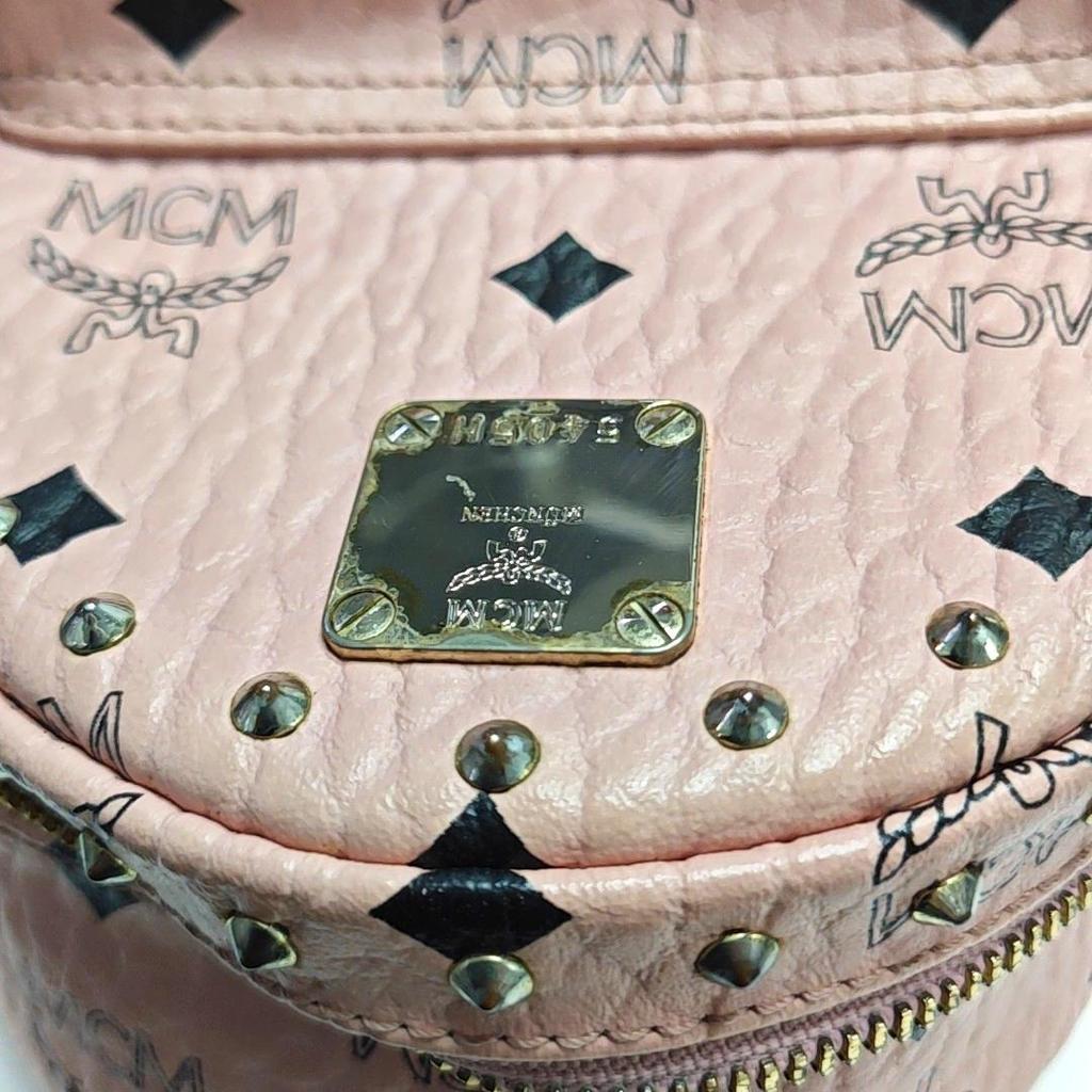 [Pre-Owned] Studded Monogram Coated Canvas And Faux Leather Backpack Small - Fair #IQDF3N