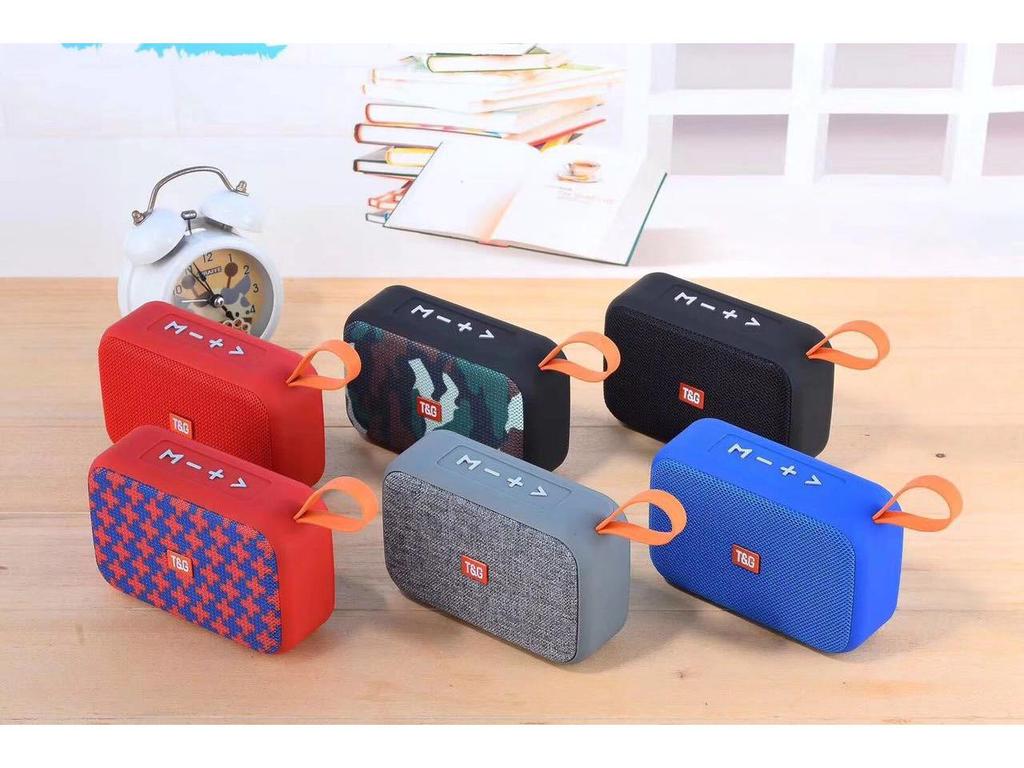 TG506 Portable Bluetooth Speaker with Heavy Bass, Subwoofer, Card Slot, USB Flash Drive, Radio, and Outdoor Charging Capability.