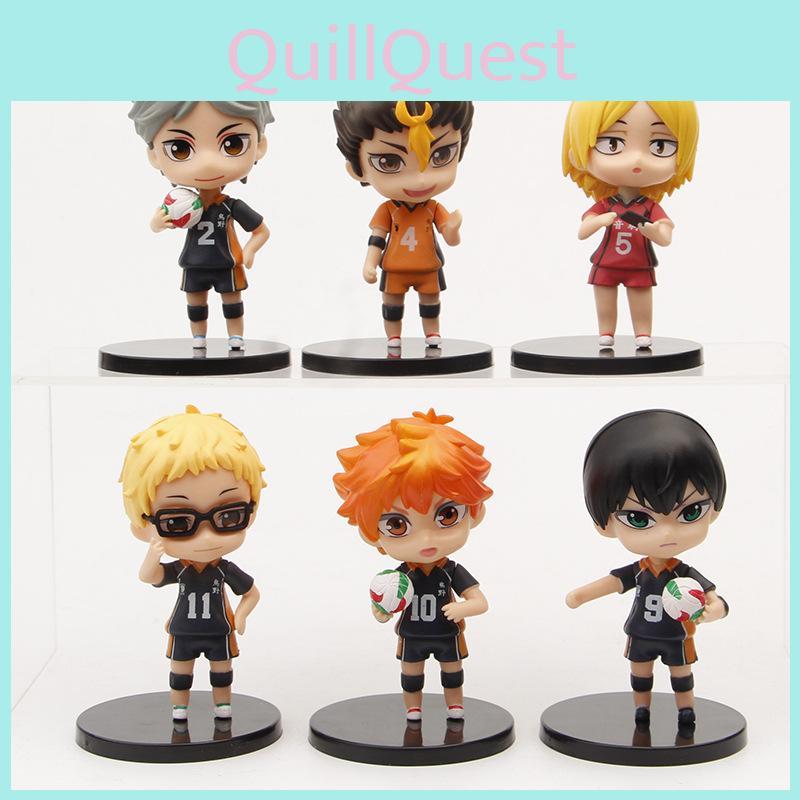 Haikyuu Pvc Figurine Set Shoyo Hinata Tobio Kageyama Anime Collectible For Desk And Car