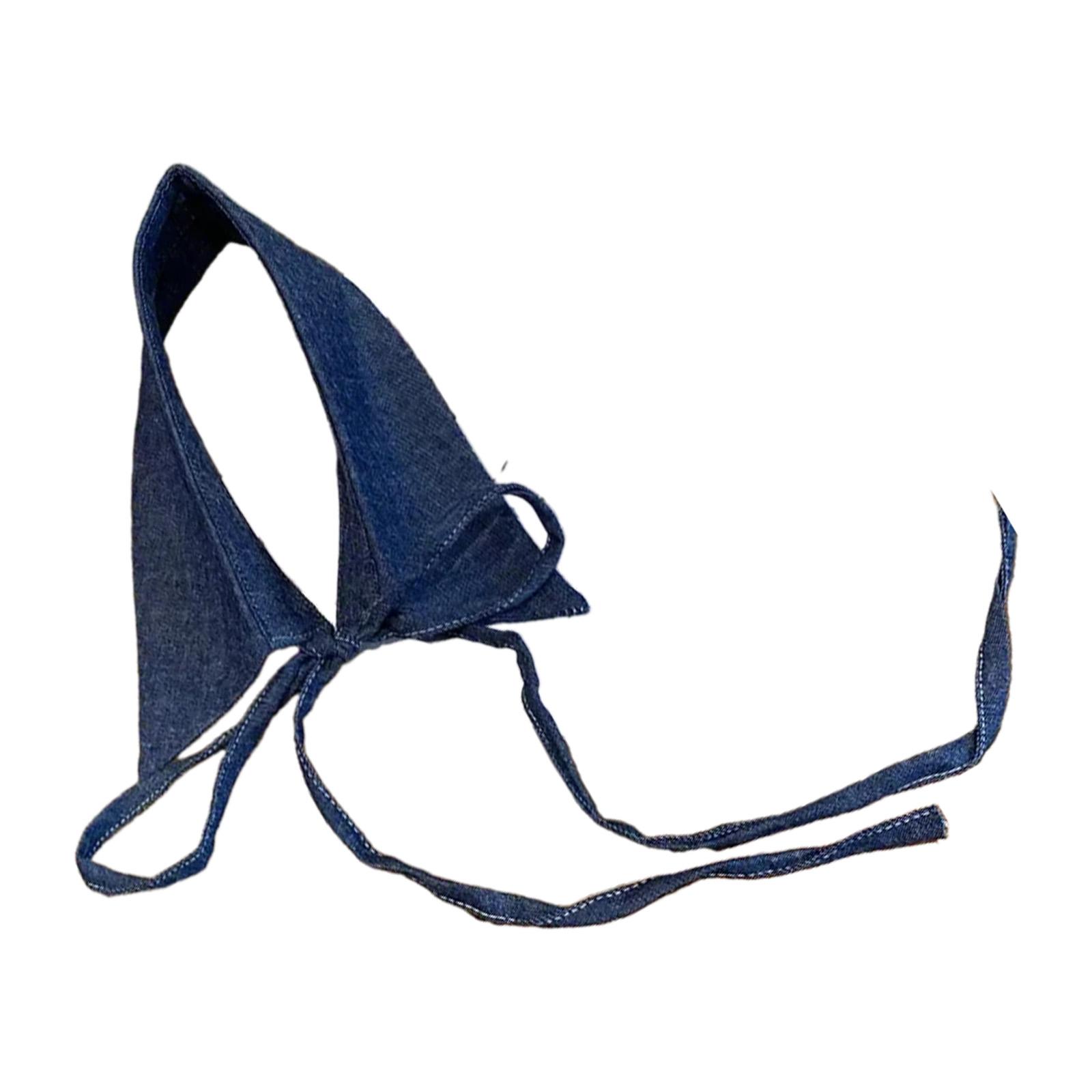 

Женский съемный воротник, нарядный воротник, дышащий, стильный джинсовый воротник, аксессуар для курток темно-синий