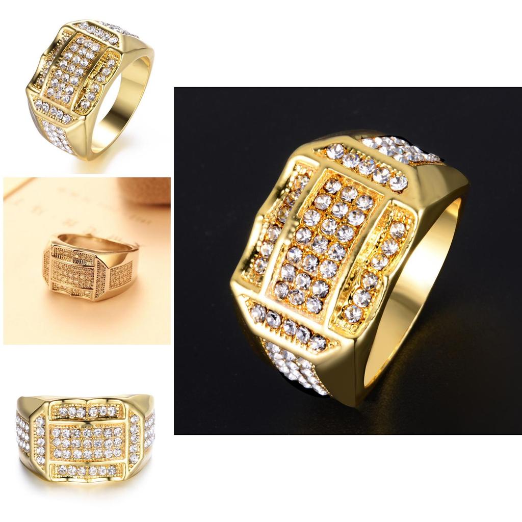 Zircon Square Shaped Wedding Rings Zircon Ring Men For