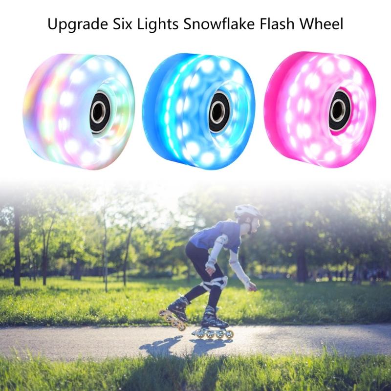 Roller Skate Wheel with Wrenches, Quads Roller Skate Wheel Double Row Skating Skateboard Quads Skate Replacement Wheels