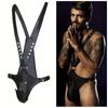 1pc BDSM Men's Erotic Adult Tight Leather Chest Strap Men's Clothing Tight Package Bondage Clothes Penis Chastity Pants Leather Suspenders Pants