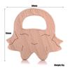 1Pcs Baby Teether Wooden Food Grade Cartoon Animals Natural Beech Wood Teething for Baby Rodent Teether Necklace Nursing Toy