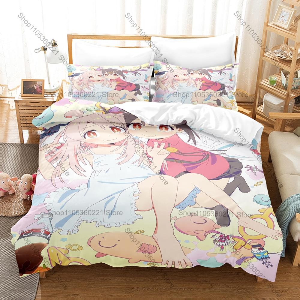 Anime Onimai Bedding Set 3 Piece Duvet Cover Set Cute Girls Printed Bed Linen For Bedroom Decor Fans Gift