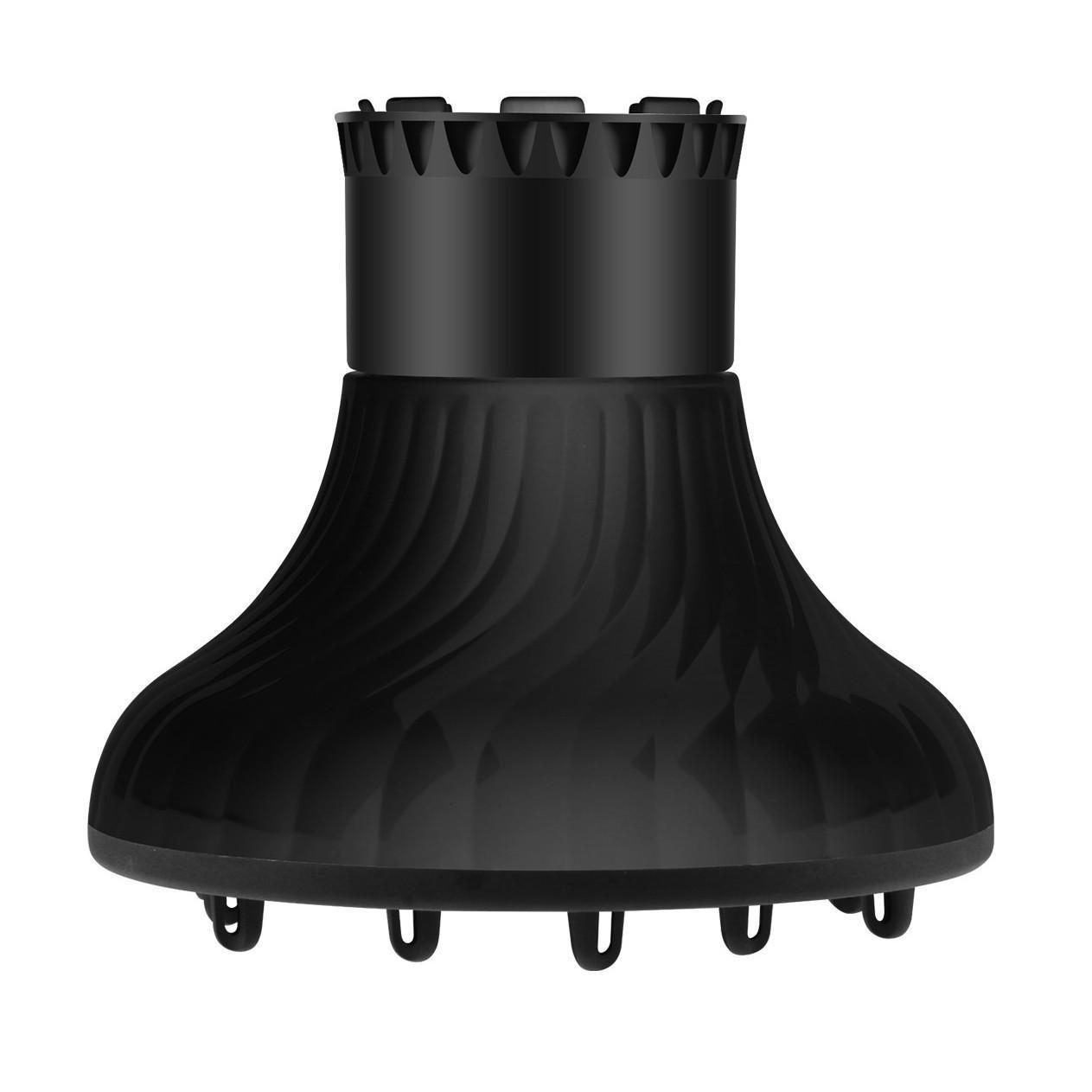 

Универсальный фен-насадка для вьющихся волос с высокой ветровой нагрузкой для укладки чёрный