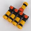 Garden Hose 4-Way Water Splitter with Switch Valve Connector
