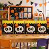 Decorative Halloween Bags Candy Bag, Cute Pumpkin Ghost Tote for Kids, Spooky Cartoon Pattern Treat Bag Party, Trick or Favor Gift
