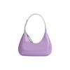 Baby Amber Series 22 Zipper Closure Small Calfskin Patent Leather Underarm Bag Handheld Shoulder Bag Women Bags Purple 23CRBASPRHWSMA
